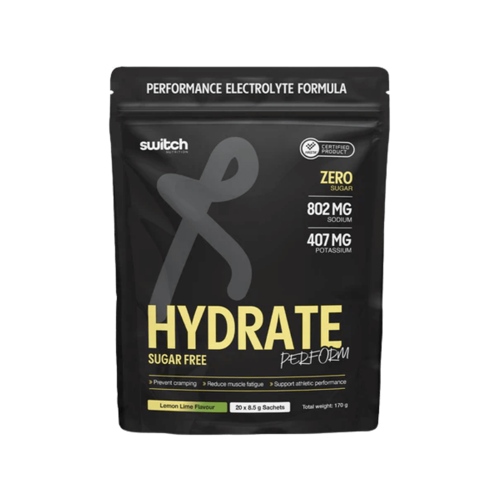 Switch Nutrition - Hydrate Perform (Sugar Free) (2) & SWITCH-Hyd-PERFORM-SF-20x8.5g-LemLim