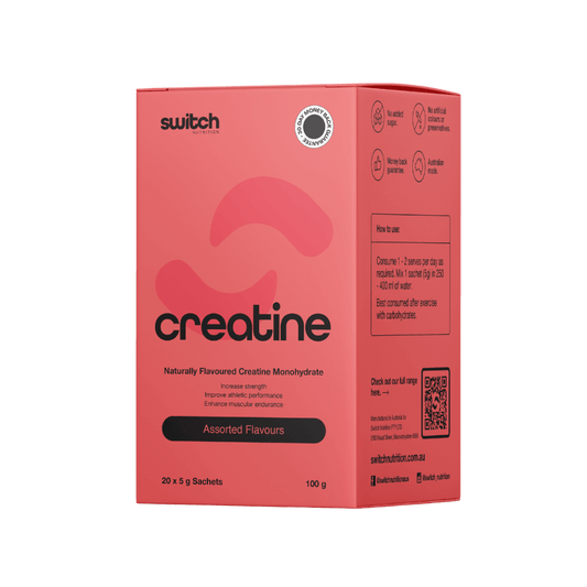 Switch Nutrition - Flavoured Creatine Monohydrate Box & SWITCH-Flav-Crea-20SrvBOX-Asst