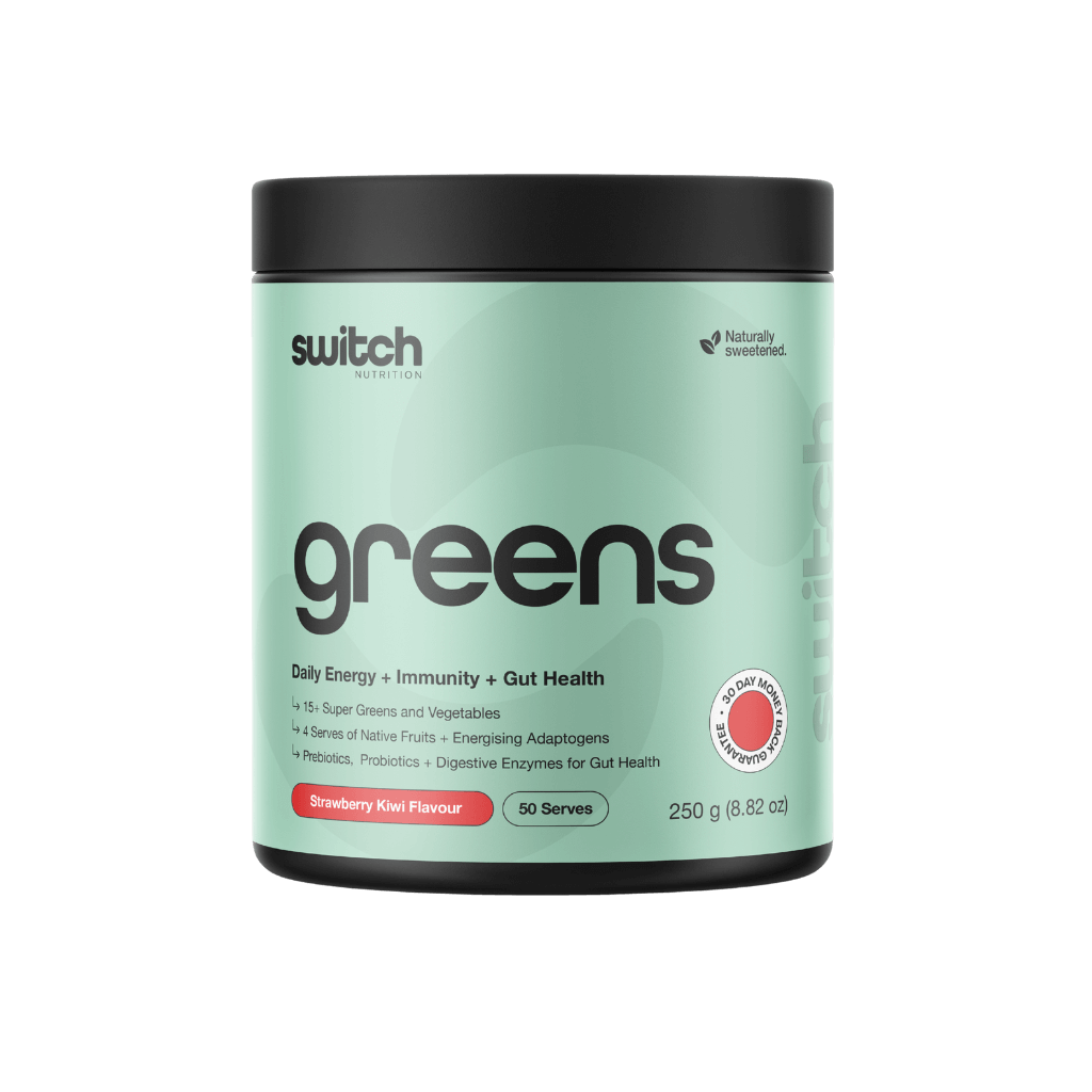 Switch Nutrition - Greens (9) & SWITCH-Greens-50Srv-StrwK