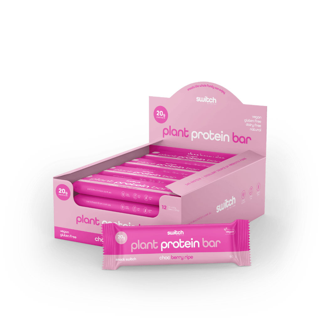 Switch Nutrition - PLANT PROTEIN BAR & SwitchNutrition-Snack-Switch-Box12-ChocBerry
