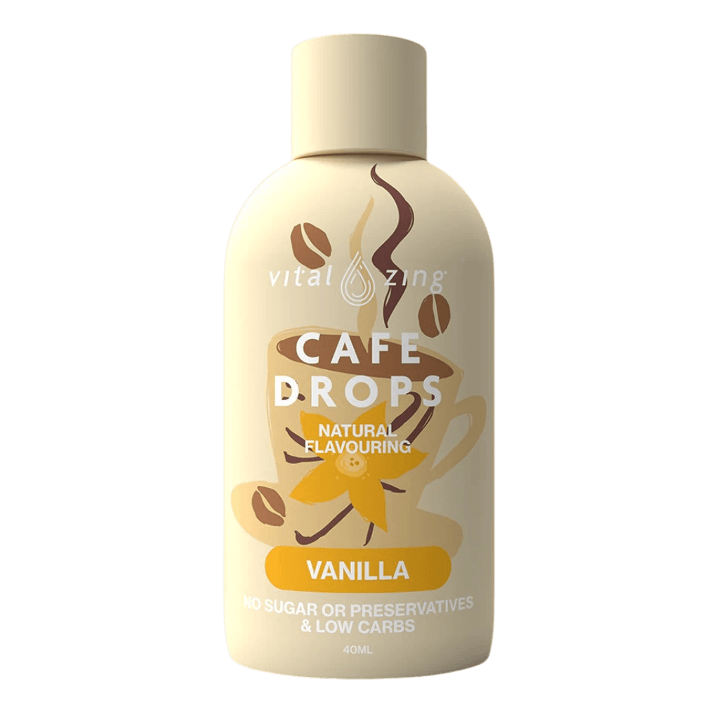 Vital Zing Natural Flavouring Cafe Drops (2) & VITAL-CafeDrop-40ml-Van