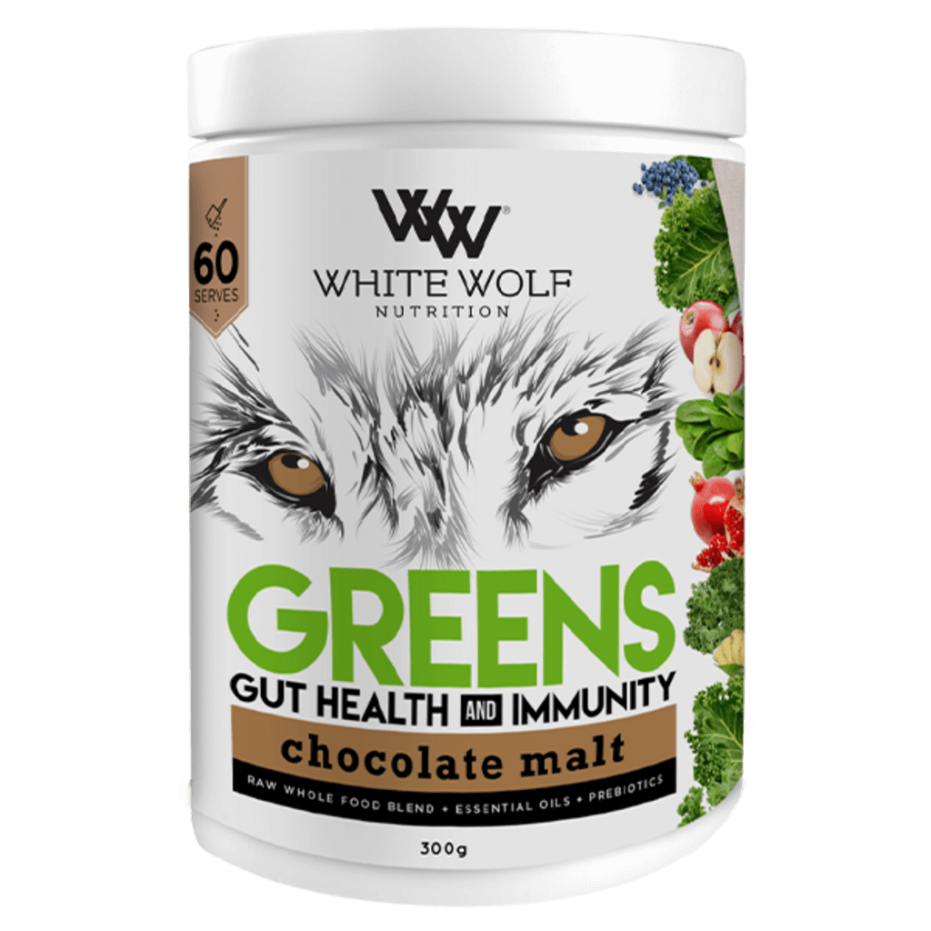 White Wolf Nutrition - Greens + Gut Health & Immunity (2) & WW-GREENS-60s-C