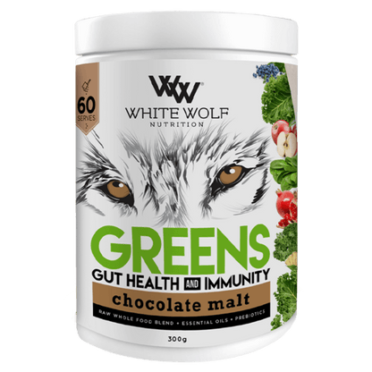 White Wolf Nutrition - Greens + Gut Health & Immunity (2) & WW-GREENS-60s-C