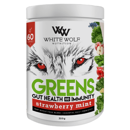 White Wolf Nutrition - Greens + Gut Health & Immunity (6) & WW-GREENS-60s-S