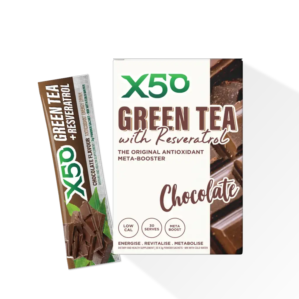 Green Tea X50 (29) & GreenTea-x50-30Srv-90g-Choc