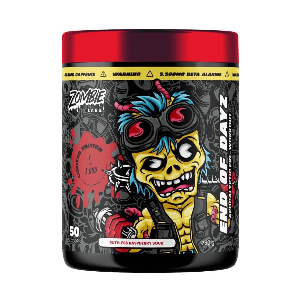Zombie Labs End of Dayz Pre Workout (1) & ZOMBIE-EOD-APOCALYPTIC-PRE-750g-Rasp