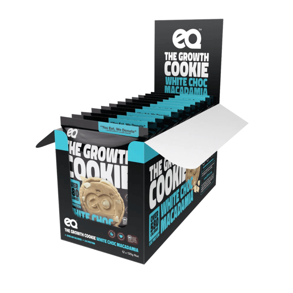 EQ simple Pack of 12 / White Choc Macadamia The Growth Cookie