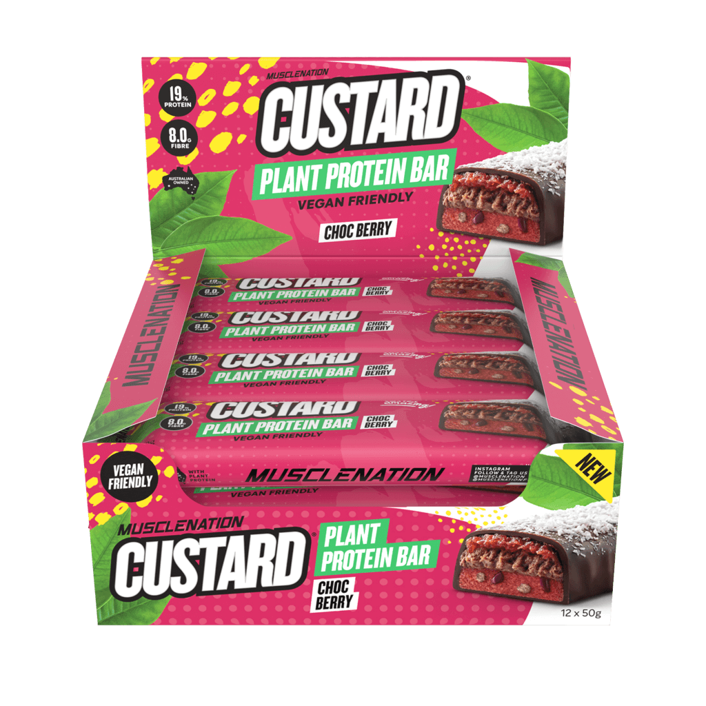 Muscle Nation configurable 12 x 50g Bars / CHOC BERRY Muscle Nation - CUSTARD PLANT PROTEIN BAR