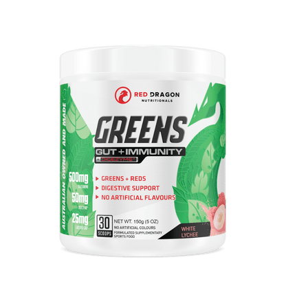 Red Dragon Nutritionals configurable 30 Serves / White Lychee Greens | Gut + Immunity