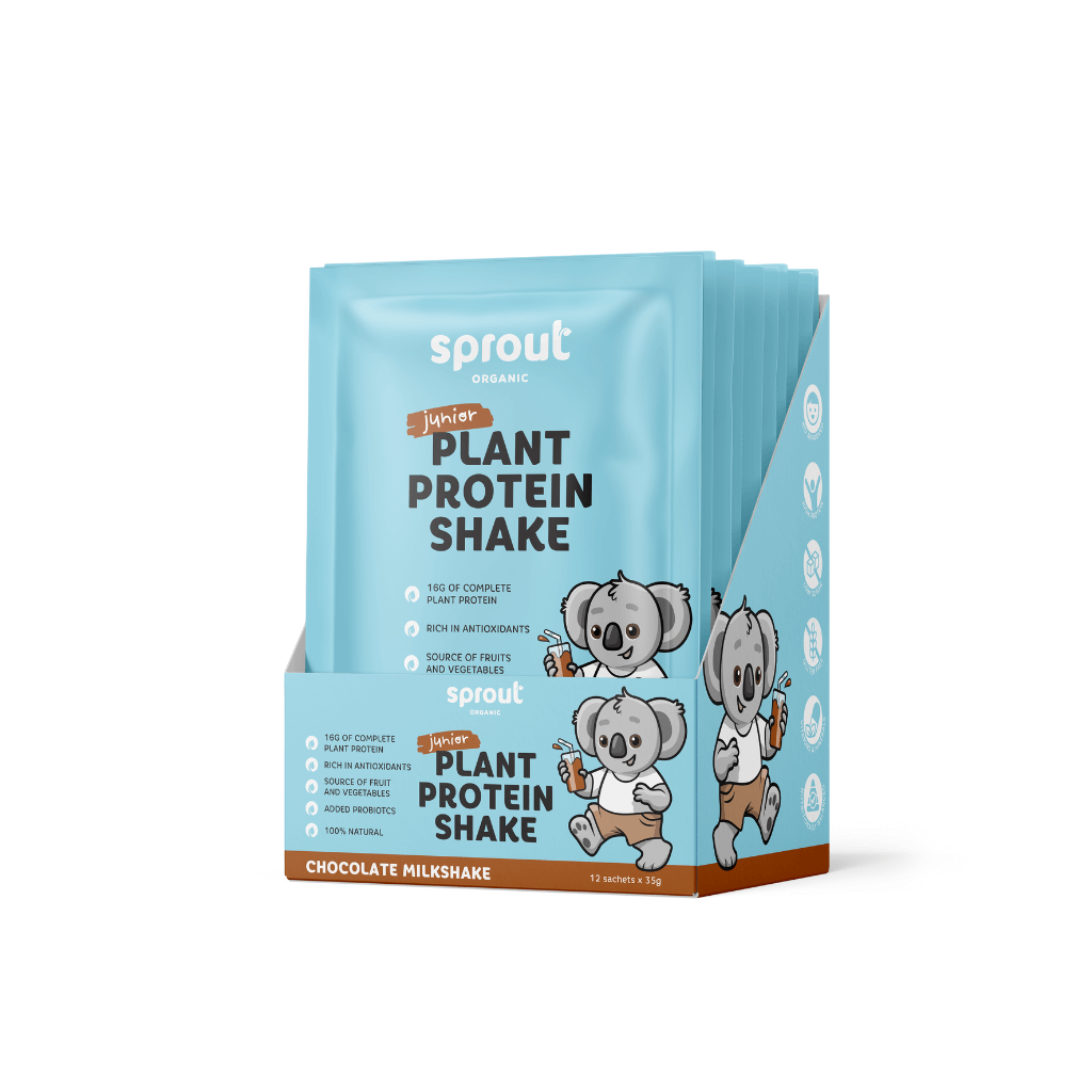Sprout Organic Box of 12 / Chocolate Junior Plant Protein Shake | Sachets